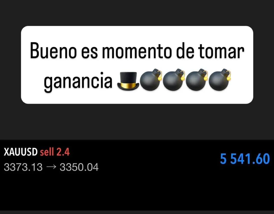 Venta de 2,4 lotes en XAUUSD con +5.541 USD